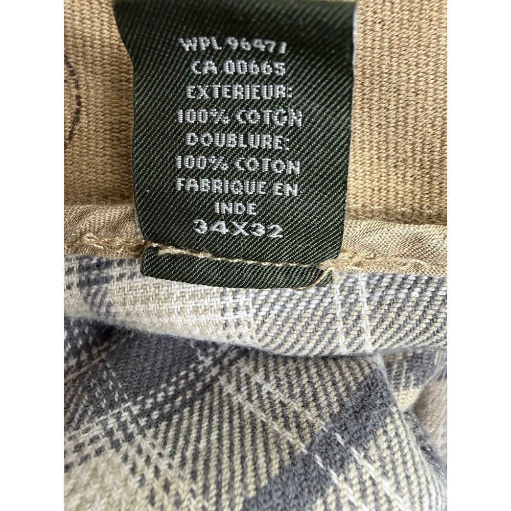 Eddie Bauer Legend Wash Flannel Lined Khaki Chino Pants Men's‎ 34x32 4886 - Picture 4 of 14